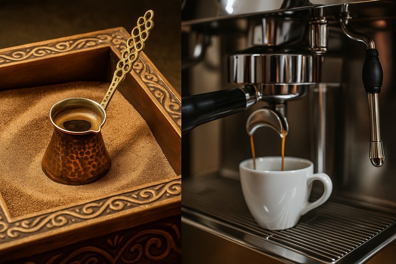 Кава по-турецьки VS еспресо з рожкової кавомашини: що обрати для кав’ярні або ресторану