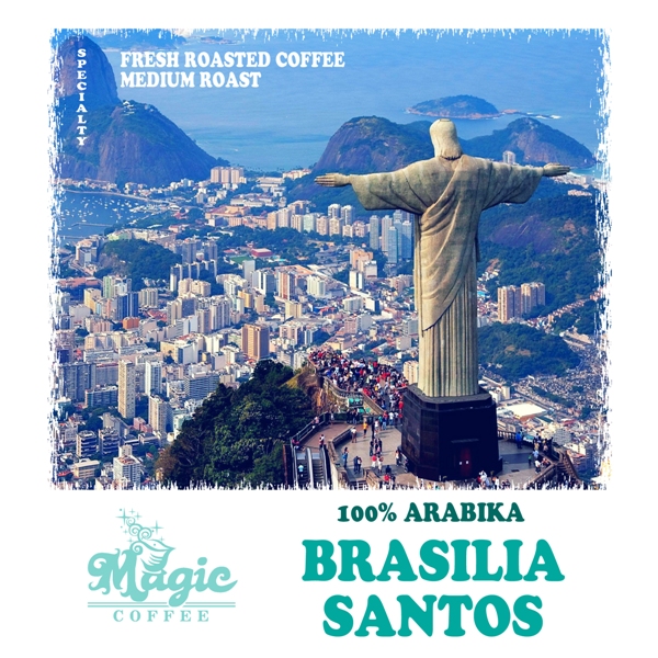 Кава свіжого обсмаження Бразилія Сантос