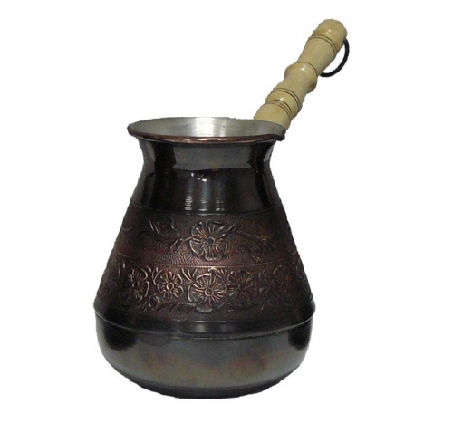 Турка медная ''Цветочный орнамент'' (темная)