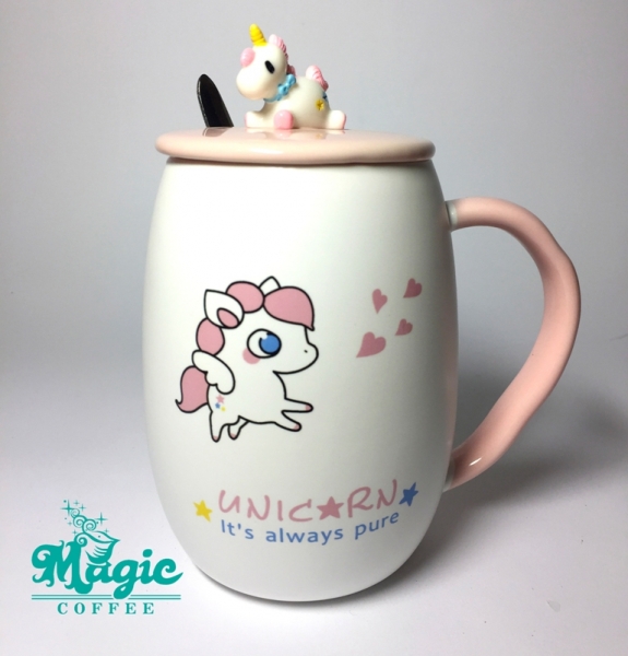 ЧАШКА С КРЫШКОЙ И ЛОЖКОЙ 400МЛ UNICORN AMUR