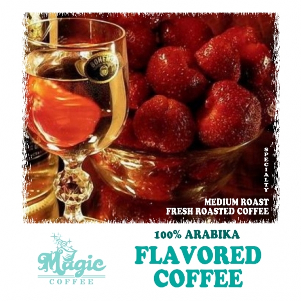 Кофе ароматизированный Клубника на коньяке