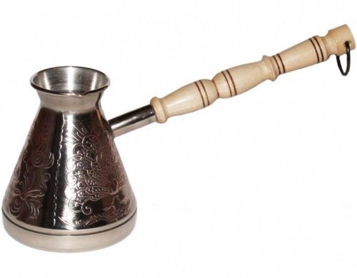 Турка медная ''Жар-птица'' (серебро), 320 мл.