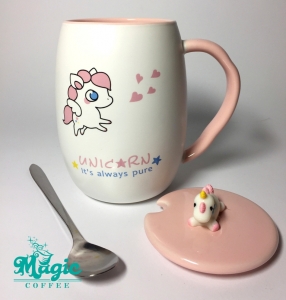 ЧАШКА С КРЫШКОЙ И ЛОЖКОЙ 400МЛ UNICORN AMUR