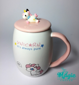 ЧАШКА С КРЫШКОЙ И ЛОЖКОЙ 400МЛ UNICORN AMUR