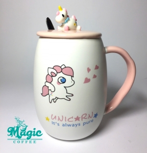 ЧАШКА С КРЫШКОЙ И ЛОЖКОЙ 400МЛ UNICORN AMUR