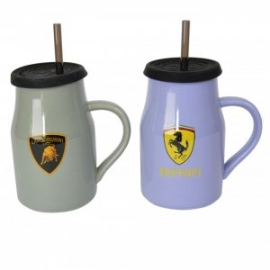 Кружка с крышкой и трубкой ''Мужской стиль''